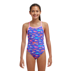 Дитячій купальник Funkita Girl's Single Strap One Piece Doggie Paddle (FKS030G71892) розмір 12 рожевий