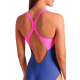 Жіночий купальник Arena SPIDER WEB SWIMSUIT V BACK (007988-890) синій, розмір 38