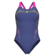 Жіночий купальник Arena SPIDER WEB SWIMSUIT V BACK (007988-890) синій, розмір 38