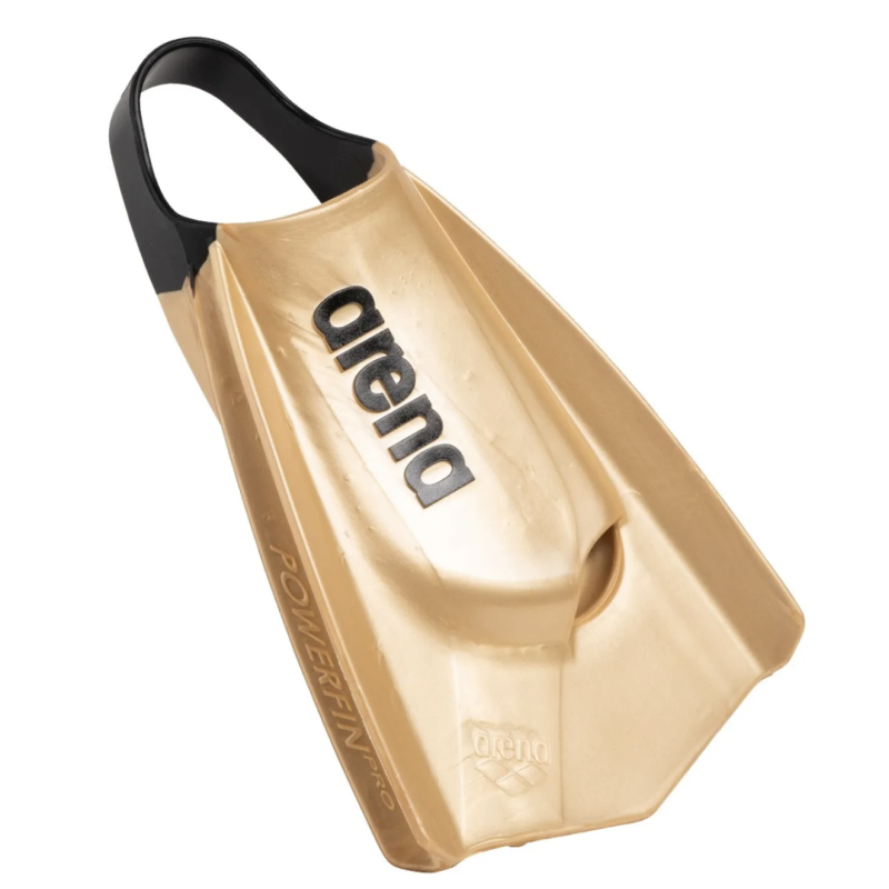 Ласты для плавания короткие с открытой пяткой Arena POWERFIN PRO II (006151-200) золотые, размер 46-47