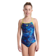 Дитячій купальник Arena Girl's Daly Swimsuit Light Drop Back (003294-903) синій розмір 10-11 років