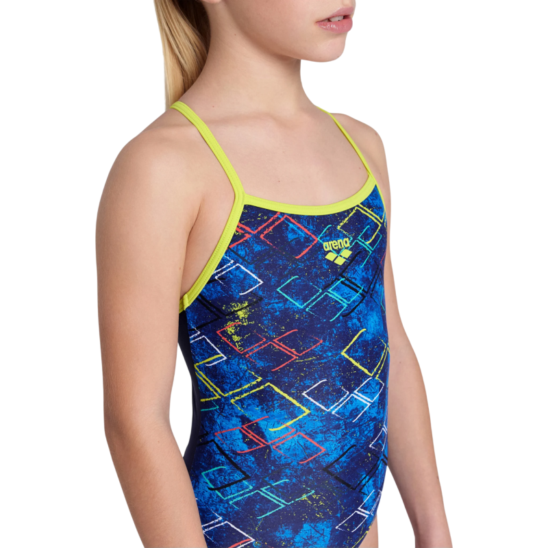 Дитячій купальник Arena Girl's Daly Swimsuit Light Drop Back (003294-903) синій розмір 10-11 років