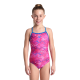 Детский купальник Arena Girl's Daly Swimsuit Light Drop Back (003294-980) розовый размер 10-11 лет
