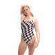 Жіночий купальник Speedo Allover Digital Tie Back Swimsuit (8-1284116620) розмір 32 білий