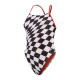 Жіночий купальник Speedo Allover Digital Tie Back Swimsuit (8-1284116620) розмір 32 білий