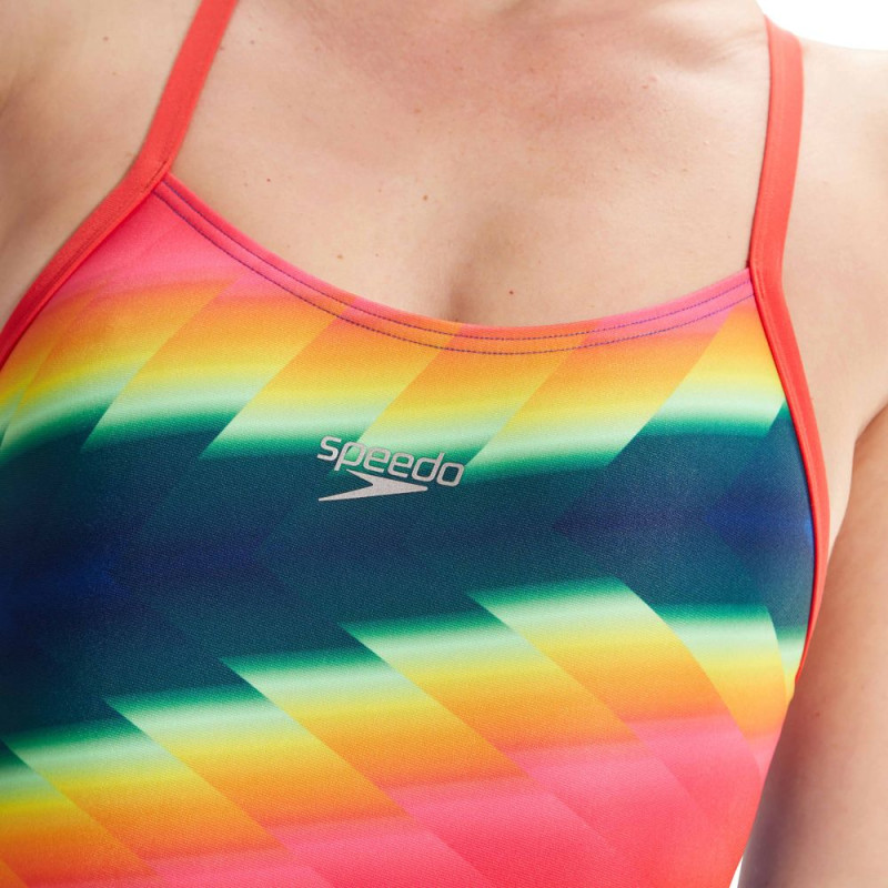 Женский купальник Speedo Speedo Womens Allover Fixed Crossback Swimsuit (8-1284716785) размер 38 цветной