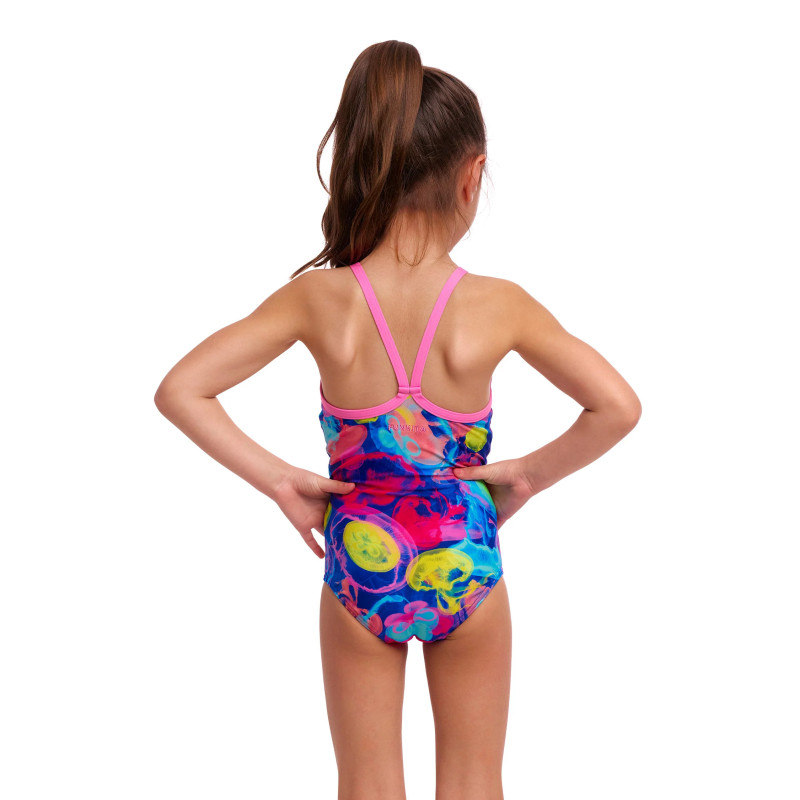 Дитячий купальник для плавання Funkita Toddler Girl's Printed One Piece Sting Stung (FKS022G7206504) на 4 роки синій  