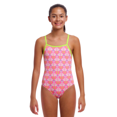 Дитячій купальник Funkita Girl's Strapped In One Piece Duck Duck Goose (FKS034G72175) розмір 10 рожевий