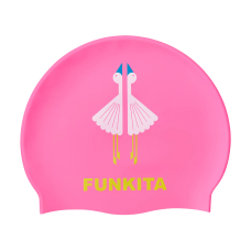 Шапочка для плавания Funkita Silicone Swimming Cap Duck Duck Goose (FS997217500) Розовая с гусям