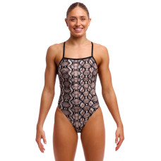 Женский купальник Funkita Ladies Tie Me Tight One Piece Rattle Racer (FKS036L72147) размер 8 черный