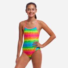 Детский купальник Funkita Girl's Twisted One Piece Melting Mayhem (FKS038G72154) размер 10 розово-голубой