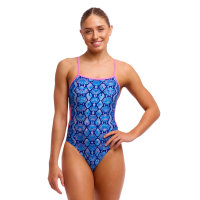 Жіночий купальник Funkita Ladies Twisted One Piece Blue Viper (FKS038L72145) розмір 10 синій