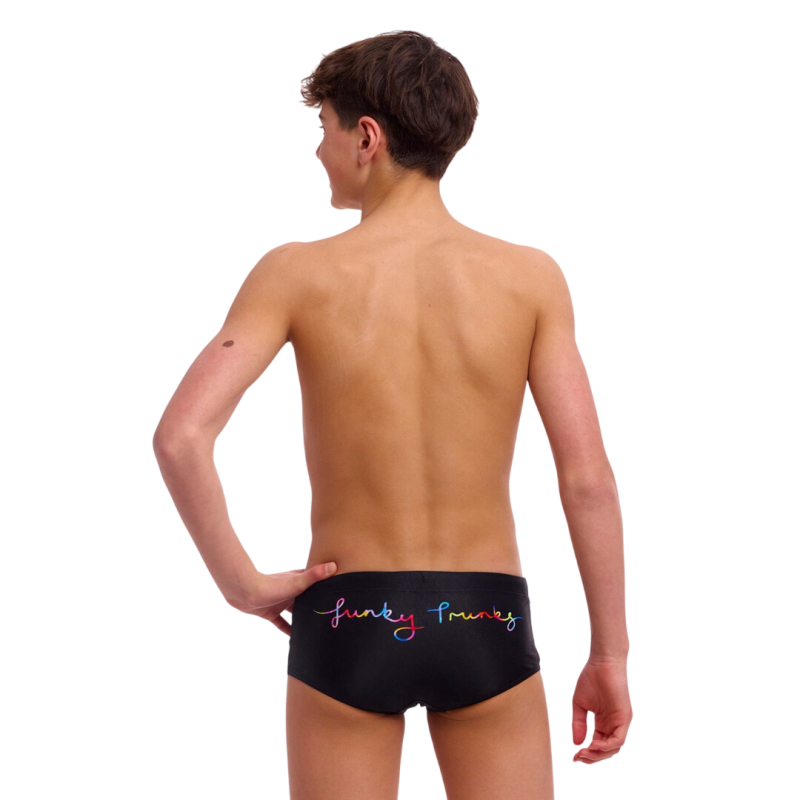 Дитячі плавки Funky Trunks Boy's Sidewinder Trunks Pride Alive (FTS015B72161) розмір 24 чорні