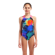 Дитячій купальник Arena Girl's SPRAY PAINT SWIMSUIT SWIM PRO (010286-590) темно-синій розмір 14-15 років