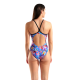 Женский спортивный купальник для плавания Arena Memories SWIMSUIT Lightdrop Back (010177-950) размер 38, синий