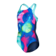 Детский купальник Arena Girl's SPRAY PAINT SWIMSUIT SWIM PRO BACK (010286-740) темно-синий размер 14-15 лет