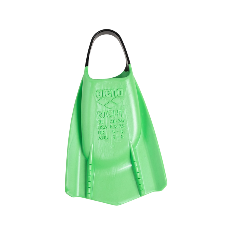 Ласти для плавання короткі із відкритою п'ятою Arena POWERFIN PRO II (006151-130) зелені, розмір 42-43