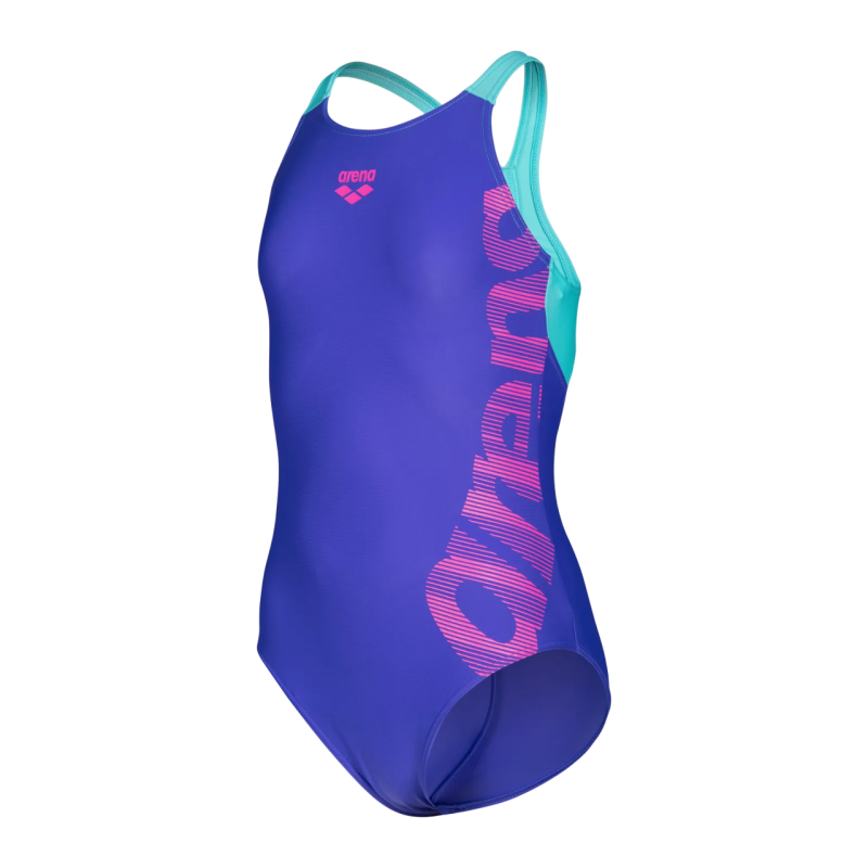 Дитячий купальник для плавання Arena GRAPHIC SWIMSUIT V BACK (010407-880) розмір 6-7 років синій