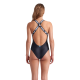 Жіночий спортивний купальник для плавання Arena ELASTIC SOLID SWIMSUIT (009393-500) розмір М чорний