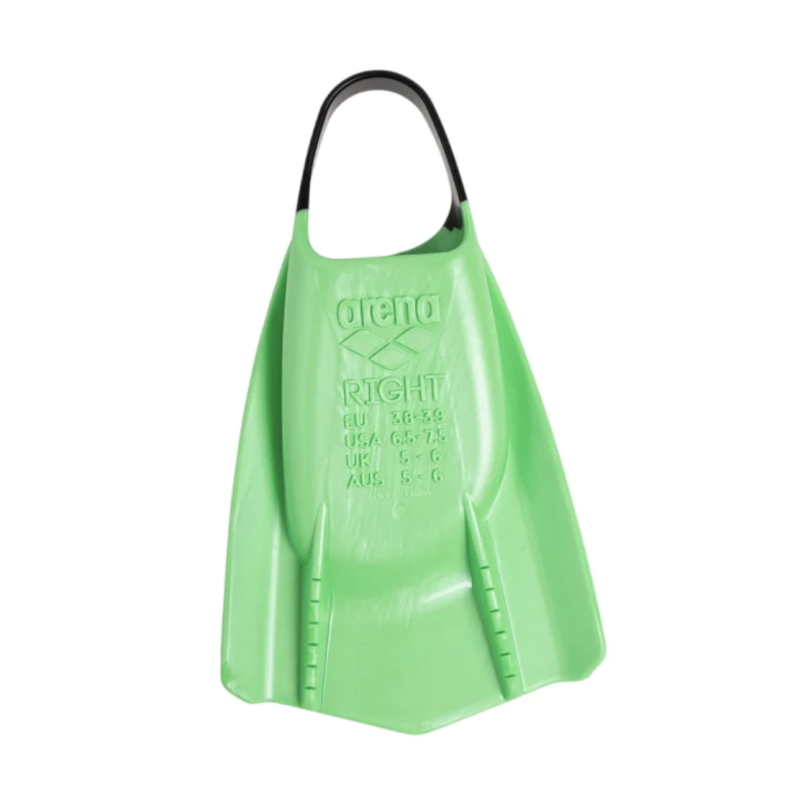 Ласти для плавання короткі із відкритою п'ятою Arena POWERFIN PRO II (006151-130) зелені, розмір 36-37