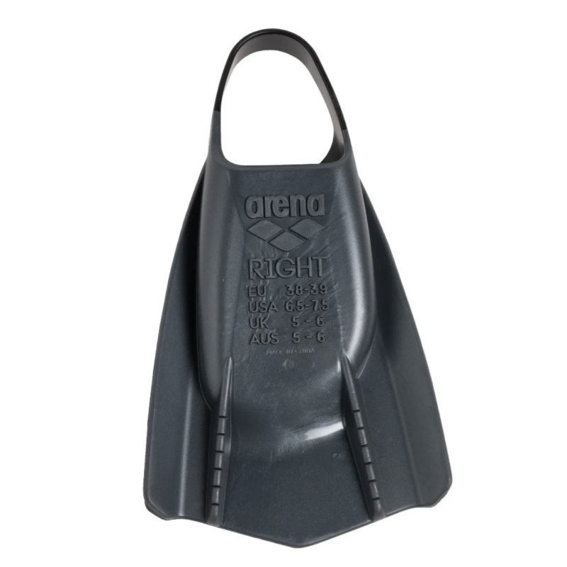 Ласти для плавання короткі із відкритою п'ятою Arena POWERFIN PRO II (006151-100) сірі, розмір 42-43