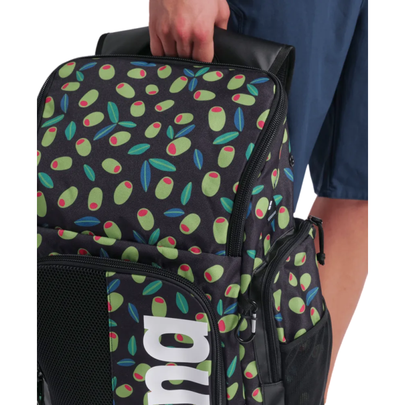 Рюкзак Arena SPIKY III BACKPACK 45 ALLOVER (006272-141) 45L чорний з оливками