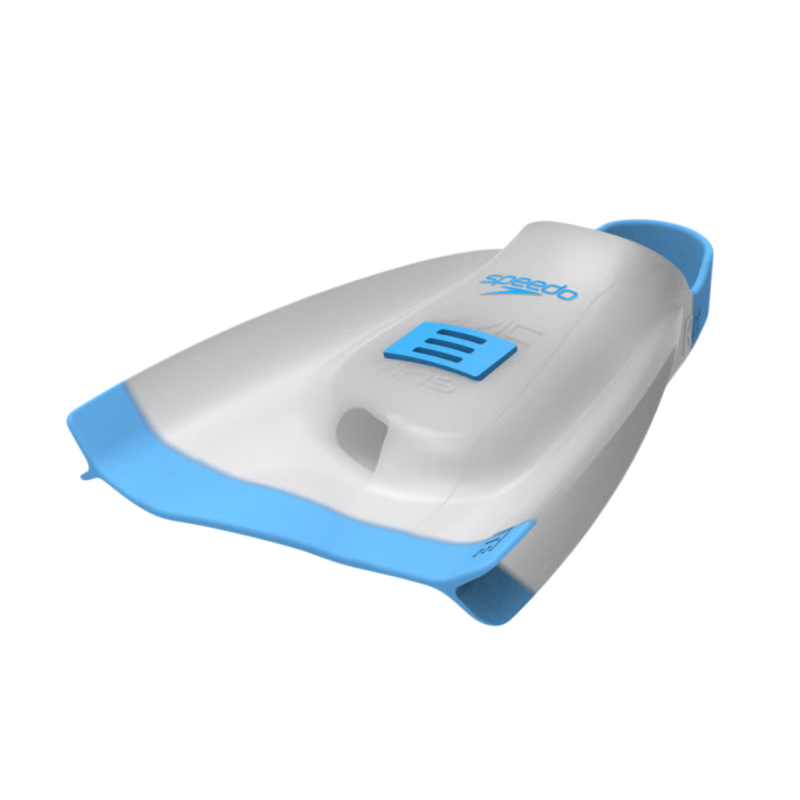 Ласти для плавання короткі із відкритою п'ятою Speedo DMC Elite FIN (8-00536201653) біло-блакитні розмір 43-44 (L) 