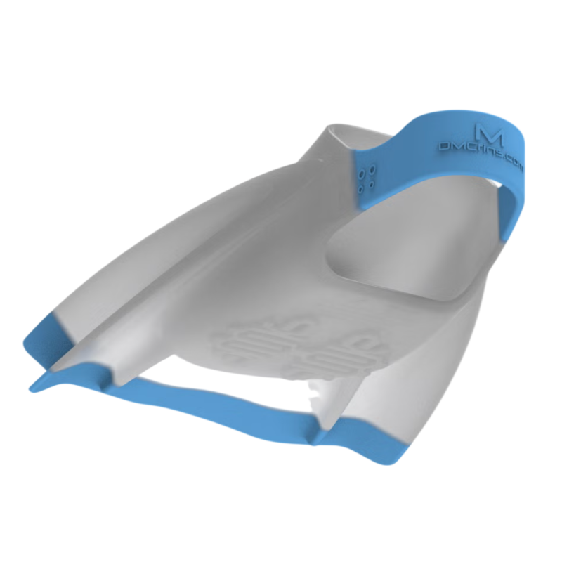Ласти для плавання короткі із відкритою п'ятою Speedo DMC Elite FIN (8-00536201653) біло-блакитні розмір 43-44 (L) 