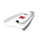 Ласти для плавання короткі із відкритою п'ятою Speedo DMC Elite FIN (8-00536200008) білі розмір 45-46 (XL) 