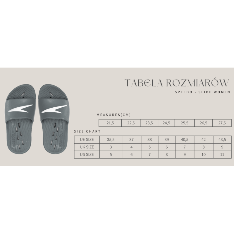 Жіночі тапочки для басейну SPEEDO SLIDES ONE PIECE AF (8-1223016706) 38 розмір кремові