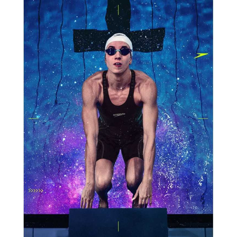 Стартовий гідрак жіночий для плавання Speedo Womens LZR INTENT 2.0 OPBK KSKN AF з відкритою спиною (8-15855H618) чорний розмір 26