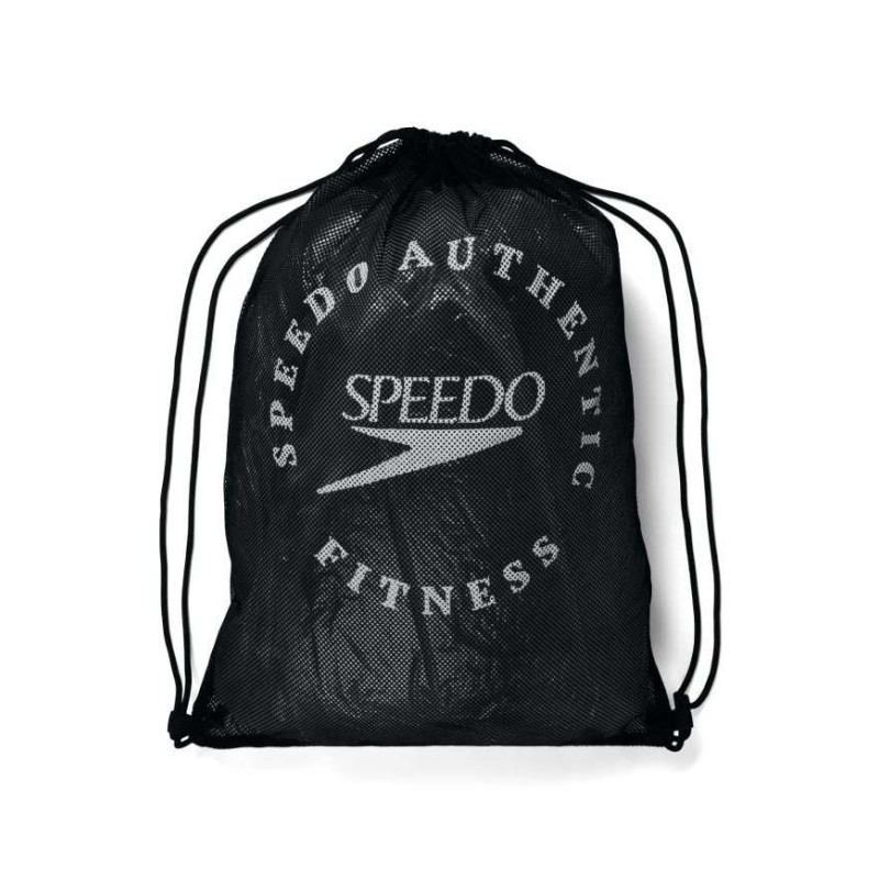 Сумка сітка для плавательного інвентарю Speedo PRINTED MESH BAG (8-1281314628) чорний 35 літрів