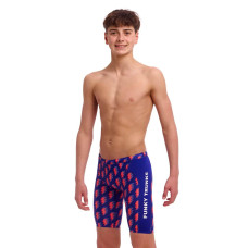 Плавки довгі джамери для плаванння Funky Trunks Boy's Flash Training Jammers (FTS003B72087) розмір 24 (8-9 років) з блискавкою