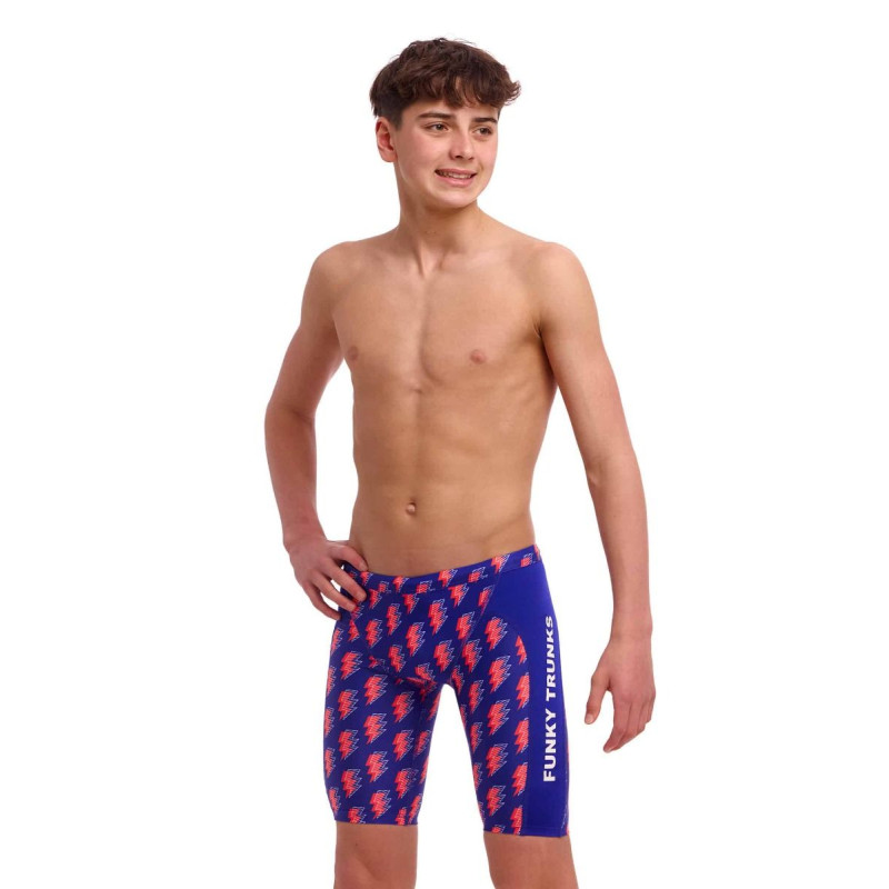 Плавки довгі джамери для плаванння Funky Trunks Boy's Flash Training Jammers (FTS003B72087) розмір 26 (10-11 років) з блискавкою