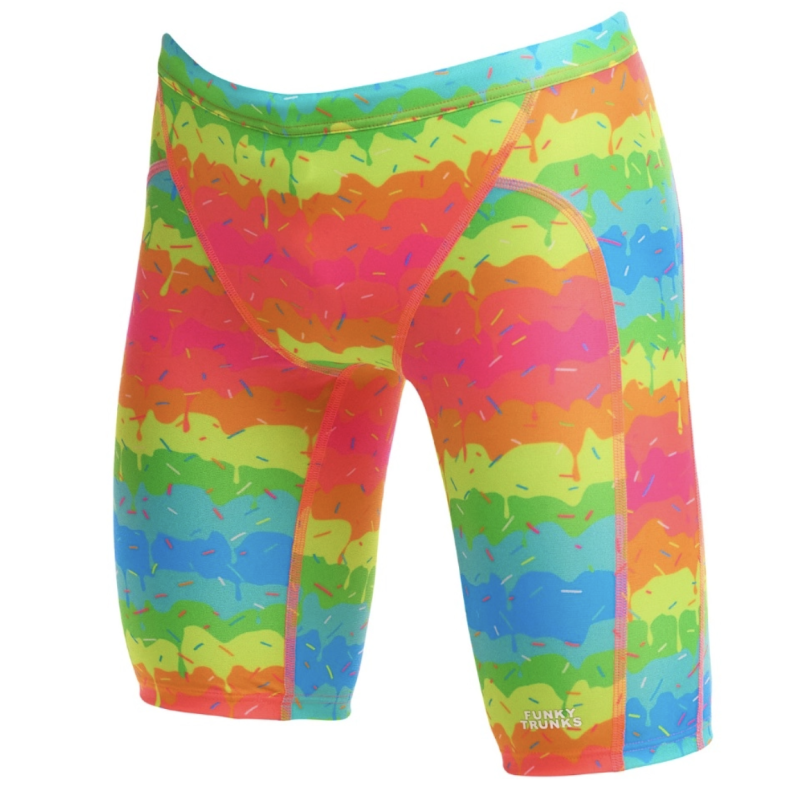 Плавки довгі джамери для плаванння Funky Trunks Boy's Melting Mayhem Training Jammers (FTS003B72154) розмір 26 (10-11 років) Танучий хаос