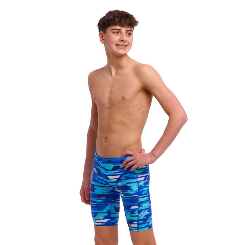 Плавки довгі джамери для плаванння Funky Trunks Boy's Pace Racer Training Jammers (FTS003B72071) розмір 28 (12-13 років) сині