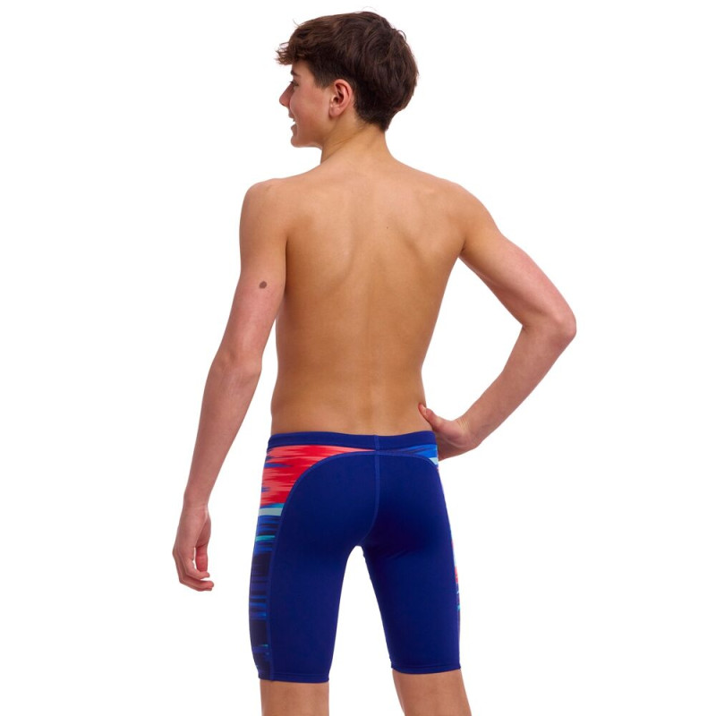 Дитячі плавки довгі джамери для плаванння Funky Trunks Boy's Storm At Sea Training Jammers (FTS003B72168) розмір 24 (8-9 років) шторм в морі 