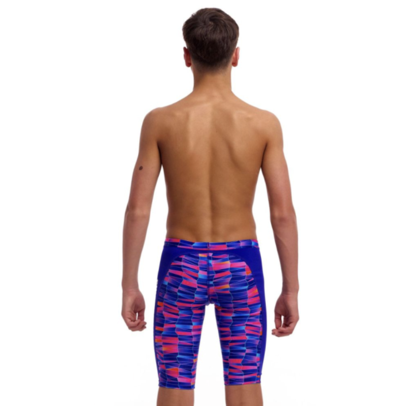 Дитячі плавки довгі джамери для плаванння Funky Trunks Boy's Warped Waves Training Jammers (FTS003B72222) розмір 22 (6-7 років) Викривлені хвилі