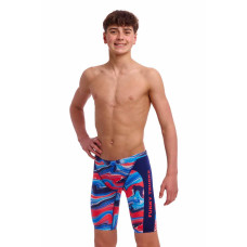 Дитячі плавки довгі джамери для плаванння Funky Trunks Boy's Wave CrazeTraining Jammers (FTS003B72172) розмір 22 (6-7 років) сині 