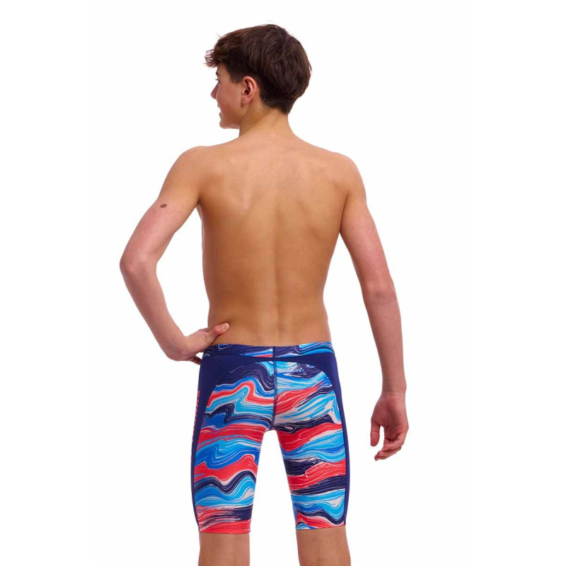 Дитячі плавки довгі джамери для плаванння Funky Trunks Boy's Wave CrazeTraining Jammers (FTS003B72172) розмір 28 (12-13 років) сині 