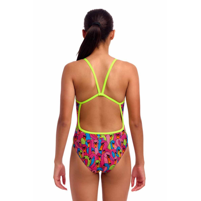 Дитячий купальник Funkita Girl's Single Strap One Piece Swan City (FKS030G72231) з лебедями розмір 10 (10-11 років) 