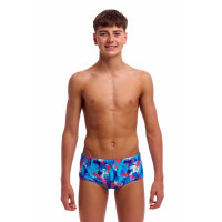Дитячі плавки Funky Trunks Boy's Sidewinder Trunks Messy Messy Messy (FTS015B72252) розмір 24 (8-9 років) блакитні