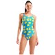 Жіночий спортивний купальник для плавання Arena LEMONS SWIMSUIT LACE PLUS BACK (010704-858) з лимонами розмір 36