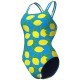 Жіночий спортивний купальник для плавання Arena LEMONS SWIMSUIT LACE PLUS BACK (010704-858) з лимонами розмір 38