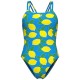 Жіночий спортивний купальник для плавання Arena LEMONS SWIMSUIT LACE PLUS BACK (010704-858) з лимонами розмір 40