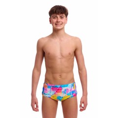Дитячі плавки Funky Trunks Boy's Sidewinder Trunks Pixel Paradise (FTS015B72177) розмір 28 (12-13 років) рожевий