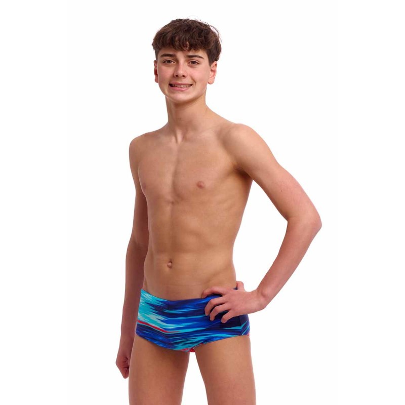 Дитячі плавки Funky Trunks Boy's Sidewinder Trunks Storm At Sea (FTS015B72168) розмір 24 (8-9 років) сині