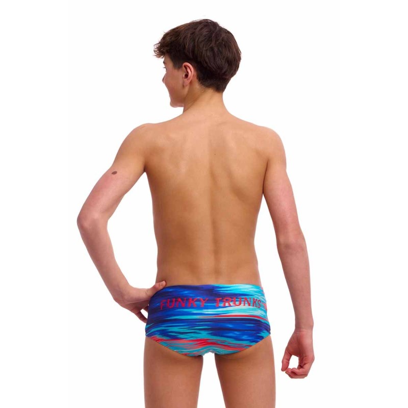 Дитячі плавки Funky Trunks Boy's Sidewinder Trunks Storm At Sea (FTS015B72168) розмір 28 (12-13 років) сині
