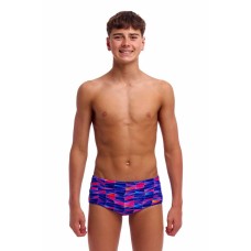 Дитячі плавки Funky Trunks Boy's Sidewinder Trunks Warped Waves (FTS015B72222) розмір 24 (8-9 років) фіолетові