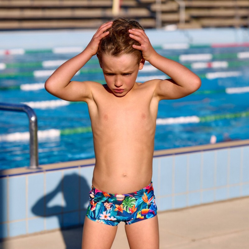Дитячі плавки Funky Trunks Toddler Boy's Printed Trunks Birdie Wordie (FTS002B72248) розмір (4 роки) сині